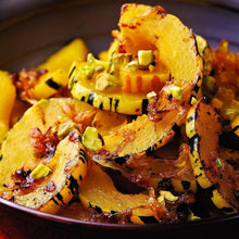 Load image into Gallery viewer, Buy Online High Quality Heirloom Delicata Squash Seed, Non Gmo, Organic USA, Similar Taste to a Sweet Potato | Buy Rare, And Extraordinary Heirloom Seeds - Seeds to Cherish
